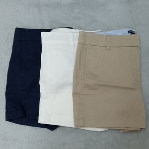 J Crew NWT Bundle Of Three 4 Stretch Chino Shorts